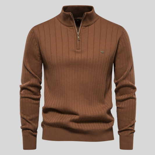 Alvis™ | Muscle Fit Casual Ribbed Sweater